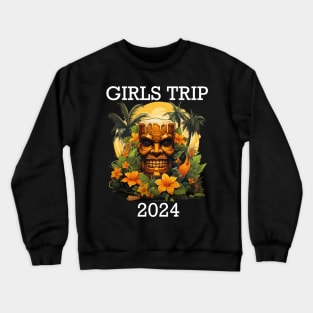 Tropical Vacation - Girls Trip 2024 (White Lettering) Crewneck Sweatshirt